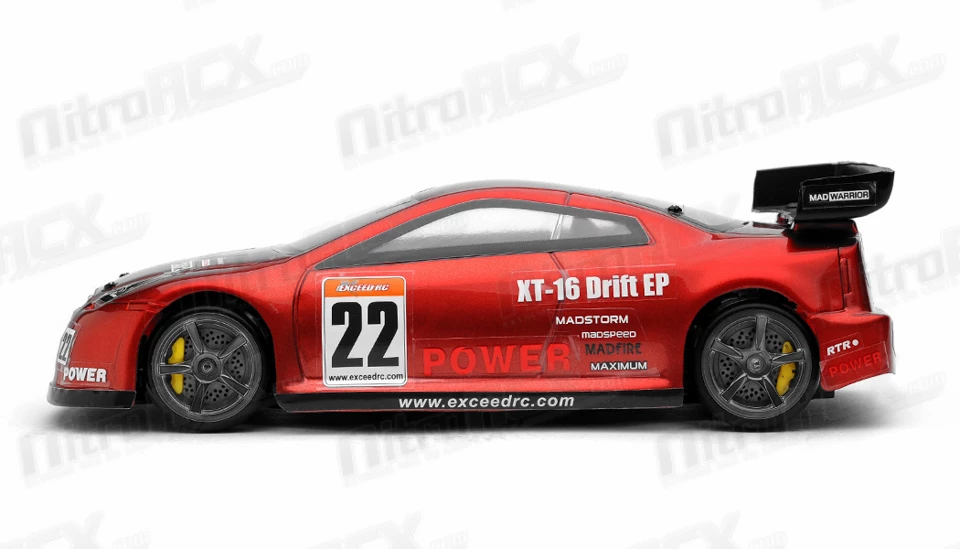 Exceed RC 1/18 Mad Pulse Brushless Drift Car Ready To Run (Red) RC Remote Control Radio 3 Exceed RC 1/18 Mad Pulse Brushless Drift Car Ready To Run (Red) RC Remote Control Radio - Image 3