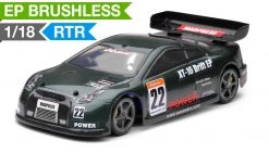 Exceed RC 1/18 Mad Pulse Brushless Drift Car Ready To Run (Green) RC Remote Control Radio