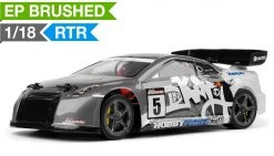 Exceed RC 1/18 Mad Pulse Brushed Race Drift Car Ready To Run (Grey) RC Remote Control Radio Car