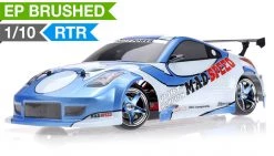 Drift Car Radio 1/10 Scale Exceed RC MadSpeed Electric Powered Drift Car 350 Style Blue RC Remote Control