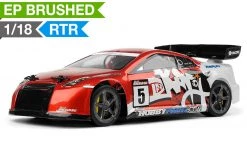 Exceed RC 1/18 Mad Pulse Brushed Race Drift Car Ready To Run (Red) RC Remote Control Radio Car