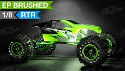 Exceed RC 1/8Th Mad Torque Rock Crawler Ready To Run (Green) RC Remote Control Radio Crawler
