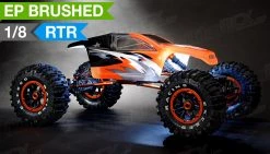 Exceed RC 1/8Th Mad Torque Rock Crawler Ready To Run (Orange) RC Remote Control Radio Crawler