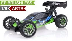 1/8Th Exceed RC MadFire Electric Brushless Racing Edition Almost Ready To Run ARTR Buggy Gama Green RC Remote Control Radio Car