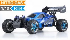 Exceed RC Forza Buggy Radio Car 1/10 2.4Ghz .18 Engine 2-Speed RTR Nitro Powered Off Road Buggy Storm Blue RC Remote Control