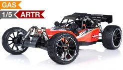 Exceed RC Barca 1/5th Giant Scale 32cc Gasoline Powered Off-Road With Fail Safe Remote Control RC Buggy ARTR Almost Ready To Run RC Remote Control Buggy (Transmitter And Receiver Not Included) (AA Red)