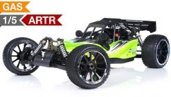 Exceed RC Barca 1/5th Giant Scale 32cc Gasoline Powered Off-Road With Fail Safe Remote Control RC Buggy ARTR Almost Ready To Run RC Remote Control Buggy (Transmitter And Receiver Not Included) (AA Green)