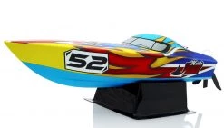 1:6 Scale Himoto Iron Track Manta Ray 17" Deep V Ready To Run Racing Boat Blue