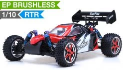 Exceed RC HSP Brushless PRO Off Road Buggy Radio Car 1/10th 2.4Ghz Electric SunFire RTR Off Road Buggy (BB Red) RC Remote Control Buggy W/ Aluminum Upgraded Shocks + 3s LiPo Ready