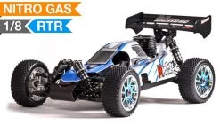 1/8th Exceed RC GP .28 Engine 4WD Buggy MadFire Buggy Nitro Gas Powered Alpha Blue Racing Edition 2.4Ghz RC Remote Control Radio Car