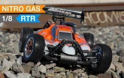 2.4Ghz Professional 1/8Th Scale Exceed RC MadFire Nitro Gas Power Control Buggy W/ .28 Engine 100% RTR Racing Edition [Gama Orange] RC Remote Control Radio Car