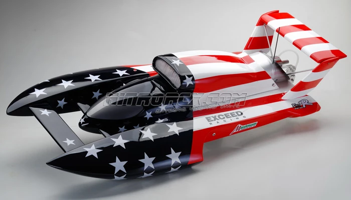 Exceed Racing GS260 Fiberglass STARS & STRIPES 26CC Gas Powered HydroPlane Remote Control Speed Boat (ARTR) 1 Exceed Racing GS260 Fiberglass STARS & STRIPES 26CC Gas Powered HydroPlane Remote Control Speed Boat (ARTR)
