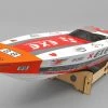 Exceed Racing Fiberglass Vee W/o Clutch Gas Powered RC 1300mm Almost Ready To Run Speed Boat (ARTR)