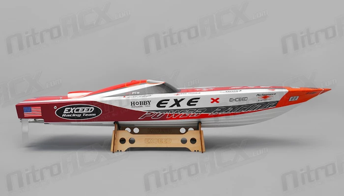 Exceed Racing Fiberglass Vee W/o Clutch Gas Powered RC 1300mm Almost Ready To Run Speed Boat (ARTR) 4 Exceed Racing Fiberglass Vee W/o Clutch Gas Powered RC 1300mm Almost Ready To Run Speed Boat (ARTR) - Image 4