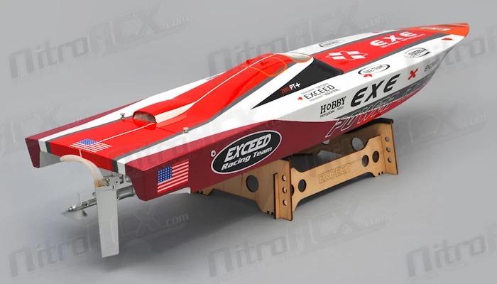 Exceed Racing Fiberglass Vee W/o Clutch Gas Powered RC 1300mm Almost Ready To Run Speed Boat (ARTR) 5 Exceed Racing Fiberglass Vee W/o Clutch Gas Powered RC 1300mm Almost Ready To Run Speed Boat (ARTR) - Image 5