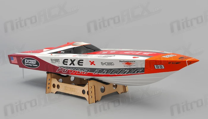 Exceed Racing Fiberglass Vee W/o Clutch Gas Powered RC 1300mm Almost Ready To Run Speed Boat (ARTR) 7 Exceed Racing Fiberglass Vee W/o Clutch Gas Powered RC 1300mm Almost Ready To Run Speed Boat (ARTR) - Image 7