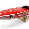 Exceed Racing Fiberglass Vee QJ260PUM 26cc W/o Clutch Gas Powered RC 1300mm Almost Ready To Run Speed Boat (ARTR)