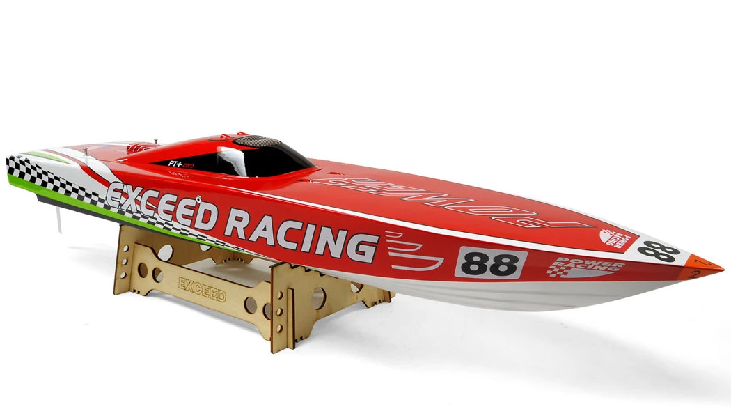Exceed Racing Fiberglass Vee QJ260PUM 26cc W/o Clutch Gas Powered RC 1300mm Almost Ready To Run Speed Boat (ARTR) 2 Exceed Racing Fiberglass Vee QJ260PUM 26cc W/o Clutch Gas Powered RC 1300mm Almost Ready To Run Speed Boat (ARTR) - Image 2