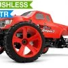 Exceed RC 1/7 Scale SUPER 7 EP Electric Powered MadBeast Monster Truck Ready To Run W/ 540L Brushless Motor/ ESC/ Dual 7.4V 3300mAh Lipo Batteries Total 14.8V Power RC Remote Control Radio Car