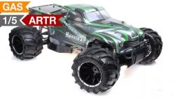 Exceed RC Hannibal 1/5th Giant Scale 32cc Gasoline Engine Off-Road Monster Truck With Fail Safe Almost Ready To Run ARTR RC Remote Control Radio Truck (Transmitter And Receiver Not Included)(Green)