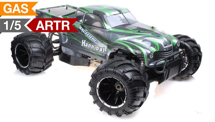 Exceed RC Hannibal 1/5th Giant Scale 32cc Gasoline Engine Off-Road Monster Truck With Fail Safe Almost Ready To Run ARTR RC Remote Control Radio Truck (Transmitter And Receiver Not Included)(Green) 1 Exceed RC Hannibal 1/5th Giant Scale 32cc Gasoline Engine Off-Road Monster Truck With Fail Safe Almost Ready To Run ARTR RC Remote Control Radio Truck (Transmitter And Receiver Not Included)(Green)