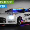 Exceed RC 2.4Ghz MadSpeed Drift Car Brushless Edition 1/10 Electric Ready To Run Drift Car W/ LED Head Lights (White) RC Remote Control Radio Car