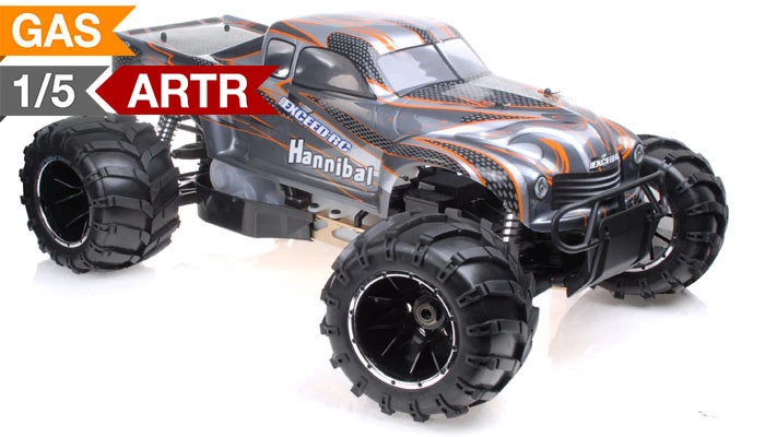 Exceed RC Hannibal 1/5th Giant Scale 32cc Gasoline Engine Off-Road Monster Truck With Fail Safe Almost Ready To Run ARTR RC Remote Control Radio Truck (Transmitter And Receiver Not Included) (Orange) 1 Exceed RC Hannibal 1/5th Giant Scale 32cc Gasoline Engine Off-Road Monster Truck With Fail Safe Almost Ready To Run ARTR RC Remote Control Radio Truck (Transmitter And Receiver Not Included) (Orange)