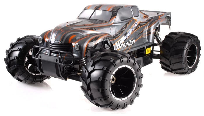 Exceed RC Hannibal 1/5th Giant Scale 32cc Gasoline Engine Off-Road Monster Truck With Fail Safe Almost Ready To Run ARTR RC Remote Control Radio Truck (Transmitter And Receiver Not Included) (Orange) 2 Exceed RC Hannibal 1/5th Giant Scale 32cc Gasoline Engine Off-Road Monster Truck With Fail Safe Almost Ready To Run ARTR RC Remote Control Radio Truck (Transmitter And Receiver Not Included) (Orange) - Image 2