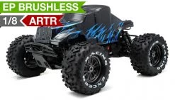 1/8Th EP Mad Beast Monster Truck Racing Edition Almost Ready To Run ARTR W/ 540L Brushless Motor/ ESC (Black/Blue) RC Remote Control Radio Car