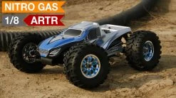 Professional 1/8 GP Nitro 4WD Exceed RC MadStorm Monster Truck Almost Ready To Run ARTR W/ .28 Engine RacingEdition [Alpha Blue] RC Remote Control Radio Car