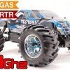 1/8 2.4Ghz Exceed RC Tectonic .21 Nitro Gas Powered Almost Ready To Run ARTR 4WD Monster Truck Wild Blue RC Remote Control Radio Car