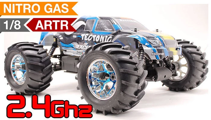 1/8 2.4Ghz Exceed RC Tectonic .21 Nitro Gas Powered Almost Ready To Run ARTR 4WD Monster Truck Wild Blue RC Remote Control Radio Car 1 1/8 2.4Ghz Exceed RC Tectonic .21 Nitro Gas Powered Almost Ready To Run ARTR 4WD Monster Truck Wild Blue RC Remote Control Radio Car