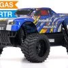 Exceed RC 1/16 2.4Ghz ThunderFire Nitro Gas Powered RTR Off Road Truck RC Remote Control Truck Ready To Run (Stripe Blue)