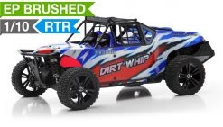 Iron Track Dirt Whip Truck 1:10 Scale 4WD Electric Desert Truck Ready To Run (Red) RC Remote Control Radio Car