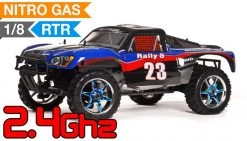 Radio Car 1/8 2.4Ghz Exceed RC Rally 8 .21 Nitro Gas Powered RTR Remote Control 4WD Rally Car Carbon Blue RC Remote Control