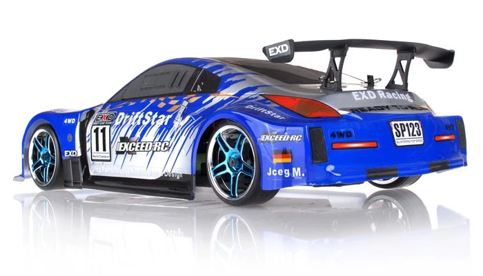 2.4Ghz Brushless Version Exceed RC Drift Star Electric Powered RTR Drift Racing Car 350 Carbon Blue Style RC Remote Control Radio Car 3 2.4Ghz Brushless Version Exceed RC Drift Star Electric Powered RTR Drift Racing Car 350 Carbon Blue Style RC Remote Control Radio Car - Image 3