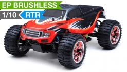 Exceed RC Off Road Truck Radio Car 1/10 Brushless PRO 2.4Ghz Electric Infinitive EP RTR Off Road Truck (AA Red) RC Remote Control With Aluminum Shocks + 3s LiPo Ready
