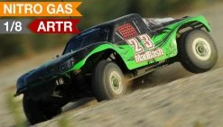 1/8th Exceed RC Madbash Nitro Powered Almost Ready To Run ARTR Racing Edtion .28 Engine Rally Car Star Green RC Remote Control Radio Short Course Truck