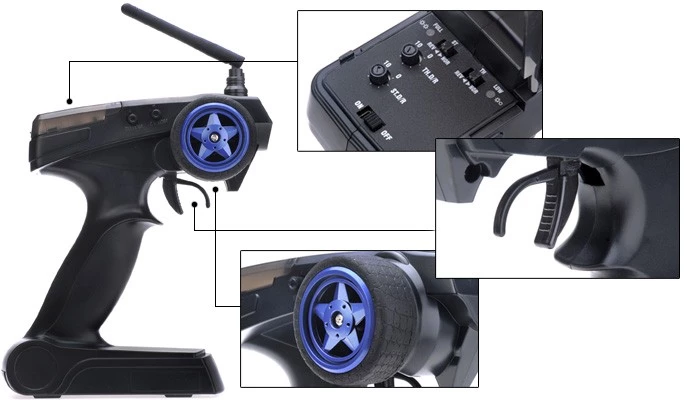 Exceed RC Off Road Truck Radio Car 1/10 Infinitive Brushless PRO 2.4Ghz Electric RTR Off Road Truck (DD Blue) RC Remote Control With Aluminum Shocks + 3s LiPo Ready 7 Exceed RC Off Road Truck Radio Car 1/10 Infinitive Brushless PRO 2.4Ghz Electric RTR Off Road Truck (DD Blue) RC Remote Control With Aluminum Shocks + 3s LiPo Ready - Image 7