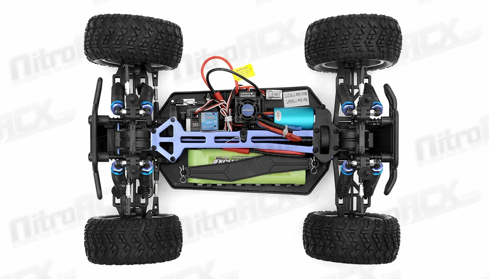 Exceed RC Off Road Truck Radio Car 1/10 Infinitive Brushless PRO 2.4Ghz Electric RTR Off Road Truck (DD Blue) RC Remote Control With Aluminum Shocks + 3s LiPo Ready 11 Exceed RC Off Road Truck Radio Car 1/10 Infinitive Brushless PRO 2.4Ghz Electric RTR Off Road Truck (DD Blue) RC Remote Control With Aluminum Shocks + 3s LiPo Ready - Image 11