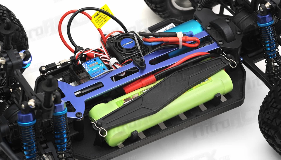 Exceed RC Off Road Truck Radio Car 1/10 Infinitive Brushless PRO 2.4Ghz Electric RTR Off Road Truck (DD Blue) RC Remote Control With Aluminum Shocks + 3s LiPo Ready 17 Exceed RC Off Road Truck Radio Car 1/10 Infinitive Brushless PRO 2.4Ghz Electric RTR Off Road Truck (DD Blue) RC Remote Control With Aluminum Shocks + 3s LiPo Ready - Image 17