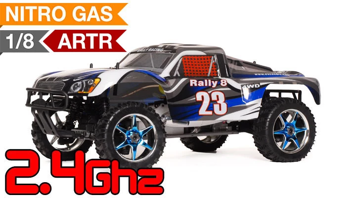 1/8 2.4Ghz Exceed RC Rally 8 .21 Nitro Gas Powered Almost Ready To Run ARTR 4WD Rally Car Stripe Blue RC Remote Control Radio Car 1 1/8 2.4Ghz Exceed RC Rally 8 .21 Nitro Gas Powered Almost Ready To Run ARTR 4WD Rally Car Stripe Blue RC Remote Control Radio Car