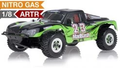 1/8Th Exceed RC Madbash Nitro Powered Almost Ready To Run ARTR Limited Edtion .21 Engine Rally Car Star Green RC Remote Control Radio Short Course Truck