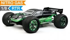 Exceed RC Professional 1/8 Scale 2.4Ghz Nitro Gas Powered Ready To Run .28 MadWarrior RTR Racing Edition RC Remote Control Radio Truggy Racing Edition (Star Green)