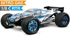 Exceed RC 1/8 MadWarrior 2.4GHz Nitro Gas Powered Truggy W/ .21 Gas Engine RTR Ready To Run RC Remote Control Radio Car Limited Edition (Alpha Blue)