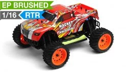 Truck Radio Car 1/16 2.4Ghz Exceed RC Magnet EP Electric RTR Off Road Truck Stripe Red RC Remote Control