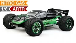 Professional 1/8Th Scale Nitro Powered Exceed RC Almost Ready To Run ARTR .28 MadWarrior ARTR Racing Edition [Star Green] RC Remote Control Radio Truck