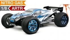 Exceed RC 1/8th MadWarrior Nitro Controlled Truggy W/ .21 Gas Engine Almost Ready To Run ARTR [Alpha Blue] RC Remote Control Radio Truck