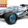 Professional 1/8Th Scale Exceed RC MadWarrior .28 Engine Nitro Gas Powered Almost Ready To Run ARTR Off Road Truggy Racing Edition [Alpha Blue] RC Remote Control Radio Car