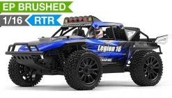 Exceed RC 1/16 Legion Racing Desert Monster Truck Ready To Run 2.4ghz (DD Blue) RC Remote Control Radio Car
